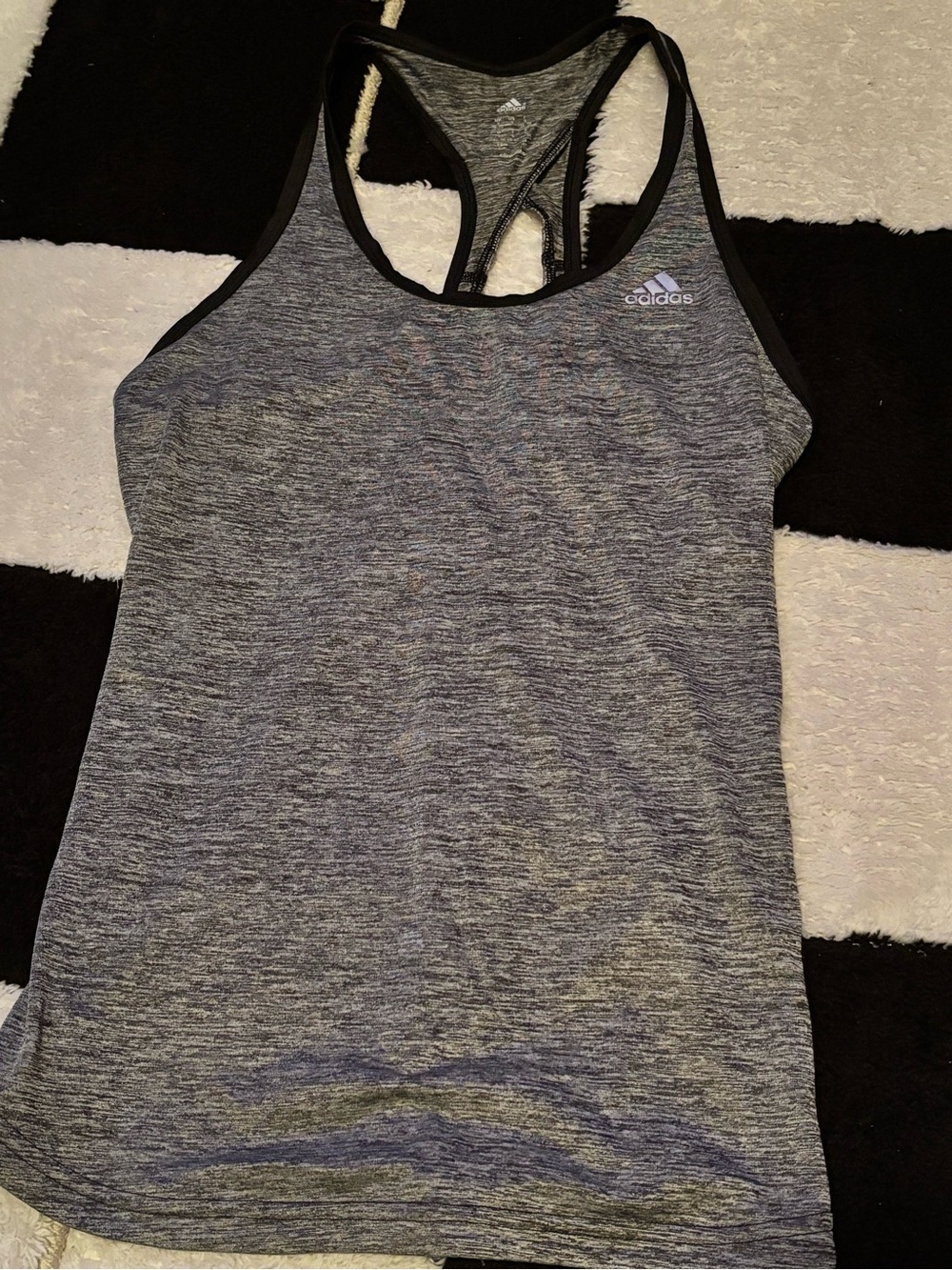 adidas Women's Heather Gray Racerback Tank Top